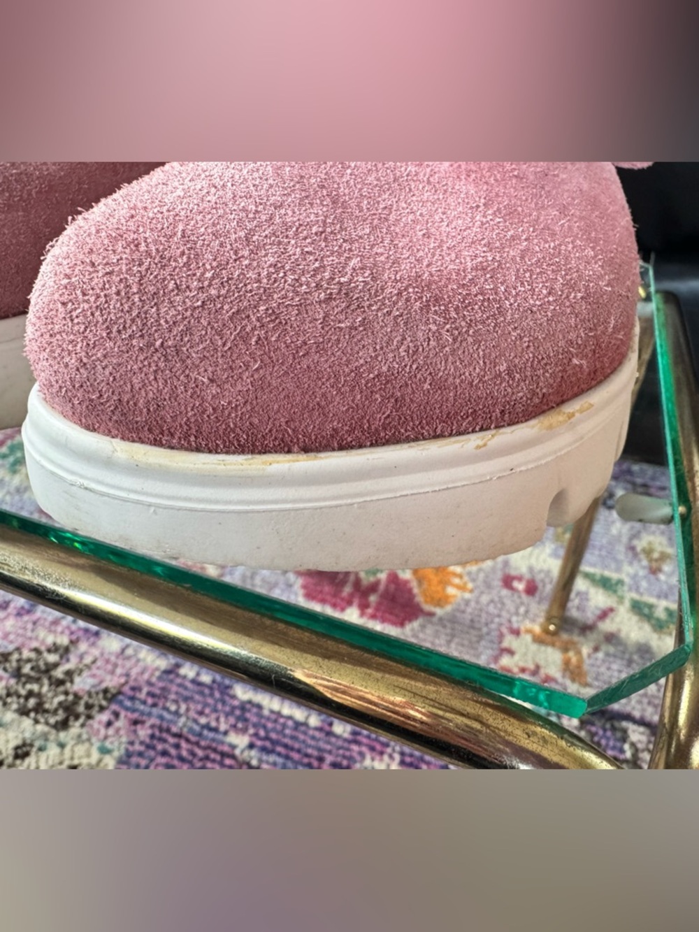 Papillio Suede Clog Mule in Dusty Pink 41 - Picture 11 of 12
